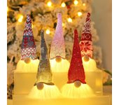 5 Piezas Adornos De Navidad Gnomo,Navidad Decoración 2023 Muñecos,Gnomo Navideñ Decoración Con Luz Led,Elfo Navidad Muñeco