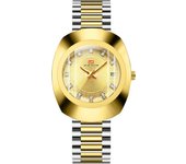 Top Brand Luxury Men's Watches Fashion Gold 40mm Diamond Dial 3Bar Waterproof Stainless Steel Original Quartz Wristwatch for Man