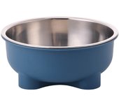 1PC Four-Legged Solid Color Stainless Steel Pet Dog Bowl And Cat Bowl For Indoor And Outdoor Use