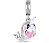 NEW Europeans Pink Original Charms Love Potion Murano Glass Heart Dangle Bead Fit 925 Sterling Silver Bracelet DIY Women Jewelry