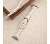 For apple watch ultra 2 49mm 6 se 40mm 44mm 8 41mm 45mm band Slim Leather strap for iwatch 9 8 7 5 38mm bands women