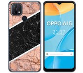 Tumundosmartphone Funda Gel Tpu para Oppo A15 diseño Mármol 07 Dibujos