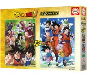 Educa - Dragon Ball | Pack de 2 Puzzles con 500 Piezas Cada uno. Medidas: 34 x 48 cm. Incluye Cola Fix Puzzle. A Partir de 11 años
