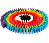 Juego de Dominó de 360 piezas para niños, bloques de construcción de Madera,