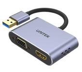Unitek Adapter Usb-A - Hdmi & Vga, Fullhd, M/F