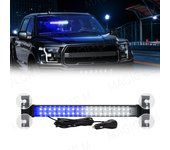 40 LED Strobe Light Emergency Flash Warning Lamp Auto Windshield Bar Traffic Advisor Flashlight Red Blue Car Accessories 12V-24V