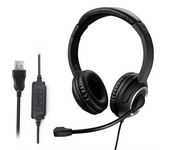 Wired USB Headset Call Center Headset with Microphone Game Noise Canceling Over-Ear Headphones for Computer PC Laptop