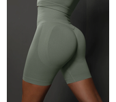 Pantalones cortos de Yoga para mujer, pantalones cortos deportivos sin costuras para gimnasio, pantalones cortos de entrenamiento de cintura alta con realce, pantalones cortos deportivos para Fitness, pantalones cortos de ciclismo