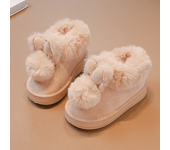Botas de nieve para niños y niñas, zapatos de felpa antideslizantes, versátiles, de fondo suave, estilo coreano, invierno, 2024