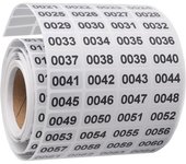 Self-Adhesive Number Stickers Numbered Labels Black Inventory Stickers Asset Tags Office