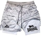 Print 2 in 1 Running Shorts for Men Gym Workout with Phone Pocket Towel Loop Summer Sport Athletic Activewear RL00093