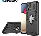 KEYSION Shockproof Case for OPPO Reno8 Z 5G 8 Lite 7Z 7 Lite 5G Slide Camera Protection Ring Phone Cover for OPPO Reno 7 8 4G