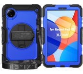 Heavy Duty shockrpoof Case 360° Rotating Hand/Shoulder Strap Stand for Xiaomi Redmi Pad SE 8.7 Inch built-in Screen Protector