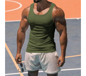 American tank top, men's stretch sports fitness training, tight hurdle sleeveless top, underneath