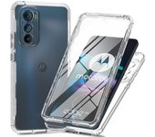 Funda Gradiente de Transparencia para Motorola Edge 30 5G, Protector de Película PET incorporado