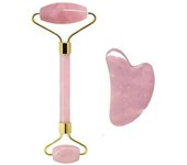 Fashion 2/3/4Pcs Natural Rose Quartz Obsidian Jade Roller Gua Sha Stone Set Gouache Scraper Facial Lifting Anti-Wrinkle Skin Care Tools