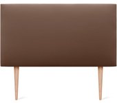 Cabecero de Polipiel o Tela Liso con Patas cabeceros Cabezal tapizado Cama Lujo (150x105cm con Patas (Camas 150/160), Tela Beige)