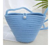 Shopper Tote Ladies Bag Casual Cotton Woven Women Handbag Small Weaving Shelll Beach Bag Shoulder Crossbody Bags