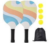 Pickleball Racket Set Pickleball Indoor and Outdoor PE Hole Ball Sports Wooden Racket