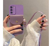 S 21 22 23 Crossbody Card Slot Bag Holder Case For Samsung Galaxy S21 S23 S20 Fe S22 Plus Ultra Cord Silicone Cover S23fe S21fe
