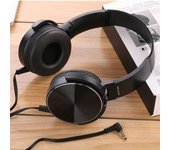 with Mic Wired Headphone Noise Cancellation Music Stereo Over Ear Headset Bass Sound Adjustable 3.5mm Earphones
