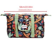 SHYLERO Aztec-Inspired Waterproof Beach Tote Bag for Women - Vibrant Yellow & Green Nurse Bag with Zipper, Large Travel, Pool, and Gym Shoulder Bag with Adjustable Strap, Perfect Birthday Gift, Beach Travel Bag | Secure Zipper Tote | Lightweight Tote