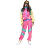80s 90s Hip Hop Costume Retro Tracksuit Shell Suit Jacket And Pants Party Fancy Dress Up For Men Women Adults