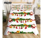 Christmas Tree Santa Claus Duvet Cover Twin King Queen Kids Christmas Bedding Set Polyester Botanical Racing Car Comforter Cover