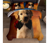 Cloudboi Dog Art Duvet Cover Set King Queen Double Full Twin Single Size Bed Linen Set