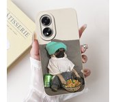 For Oppo A38 CPH2579 Phone Case New Fashion Soft Matte Silicone Rabbit Flower Goothic Style Capa For Oppo A18 CPH2591 Back Cover