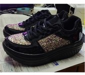 Color diamante lentejuelas espejo mecedora zapatos de mujer estudiante casual zapatos deportivos color zapatos de moda