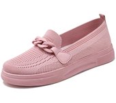 Zapatos de mujer cómodos fly woven zapatos de mamá con un pedal cómodos zapatos de mujer