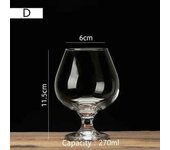 Cognac Brandy GlassTransparent High  Goblet  Wine Glass Scented Cup Suit Whisky Vodka Bar Restaurant Drinking Vessel