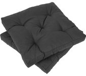 Pack 6 Cojines para Silla, 40x40x5 CM, Efecto Tridimensional, Relleno de 100% Poliéster, Ideal para Comedor, Terraza, Salón y Restaurante, Color Raya Gris, Fabricado en España