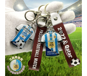 Football Star Keychain Messi Ronaldo Mbappe Neymar Preliminaries Peripheral Car Backpack Keyring Pendant Birthday Sports Gifts