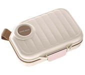 Medication Tracker Portable Travel Pill Organizer Airtight 7 Compartments Pill Dispenser S/L 7 Days Weekly Pill Box Fish Oils