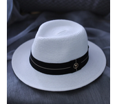 Sombrero de paja de forma suave de Panamá Natural para mujer/hombre, gorra de sol de playa de ala ancha, protección UV, regalo de cumpleaños Fedora, novedad de diseñador