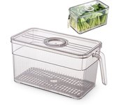 Plastic Kitchen Storage Basket Stackable Fridge Storage Containers for Kitchen Counter Airtight