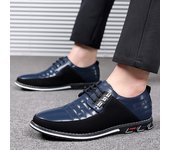 High Quality New Men Oxford Genuine Leather Dress Shoes Brogue Lace Up Flats Male Casual Shoes Black Brown Big Size 38-48