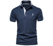 polos hombre manga corta ropa hombre día del padre Cotton Men's Polos Giraffe Embroidery Short Sleeve Polo Shirts for Men High Quality Brand Design Polos Men Clothing