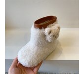 Botas de nieve para niños Zapatos de algodón para bebés de invierno Botas cortas Botas peludas para niñas