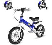 Bicicleta Sin Pedales para Niños,Bicicleta Niño Dos en Uno para con Pedales,Amortiguadores,12 14 Pulgadas Adecuada para Niños de 1 a 7 años 4 Colores Bici Sin Pedales Niño