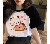 Bubu Dudu t-shirts women manga Y2K Japanese t shirt girl comic clothing