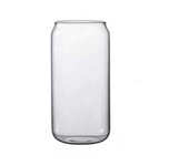 SSITO Vase de Vidrio transparente with form de Late de cerveza, Taza Alto de Vidrio de borosilicato para Beber Leche, jugo de té, Café y Vino