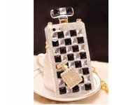 Funda de lujo con diamantes de imitación para botella de Perfume, funda de TPU para Samsung Galaxy S24, S20 Plus, S21, S22, S23,
