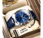 POEDAGAR Luxury Watch for Men Military Leather Man Wristwatch Quartz Clock Waterproof Luminous Date Week Men's Watches+box