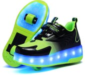 Niños Zapatos Con Luces Estudiantes Adultos Zapatos Con Ruedas Patines