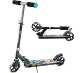 Patinete para Niños de 2 Ruedas, Patinete Niño Plegable, Rueda PU de Flash LED, Patinetes con Altura Ajustable, hasta 80 Kilogramos de Peso Máximo, Adecuado para Niñas y Niños Mayores de 4 Años