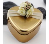 Mini Metal Storage Box Party Decor Tinplate Valentine's Day Gift Box Wedding Chocolate Candy Box With Flower Decor Packaging