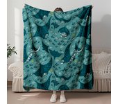 Coastal Home Collection Flannel Soft Blanket Manta Ray Throw Thermal Blanket With No-shedding Ultra-soft Touch Blankets